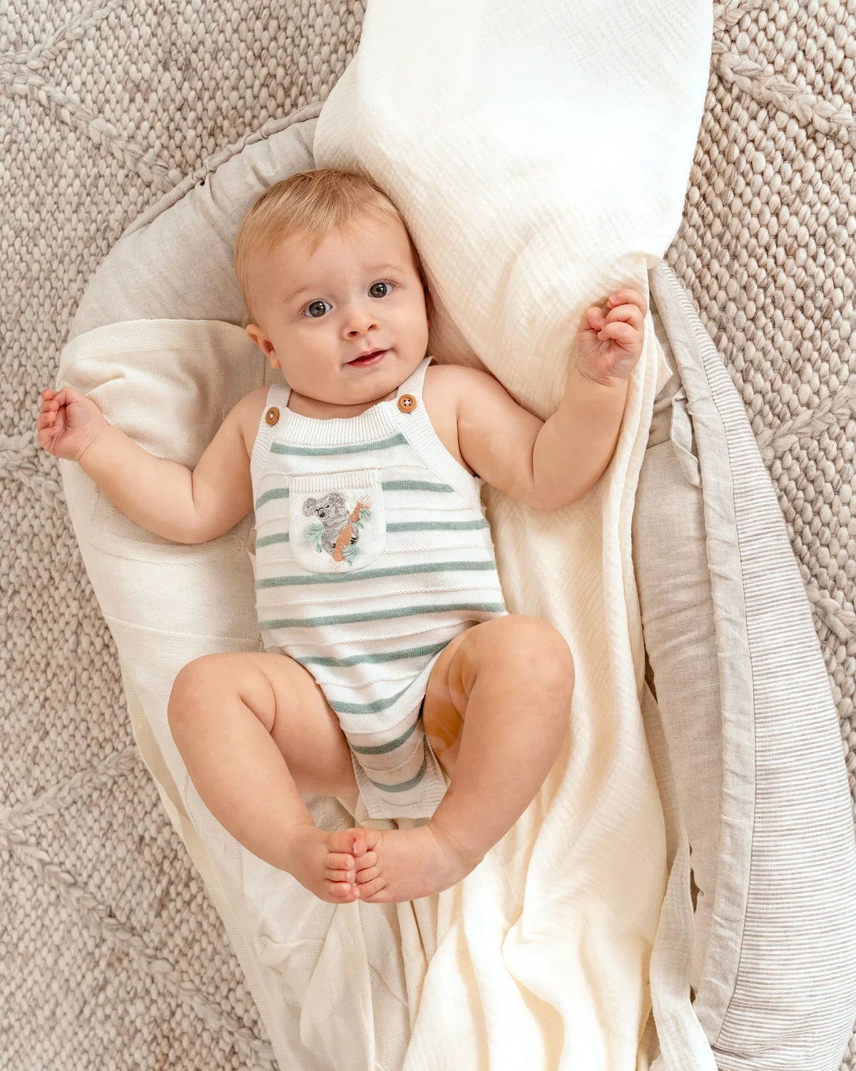 Organic baby knit bodysuit koala baby gift at Tajoh & GG Taylor bodysuit at Tajoh & GG