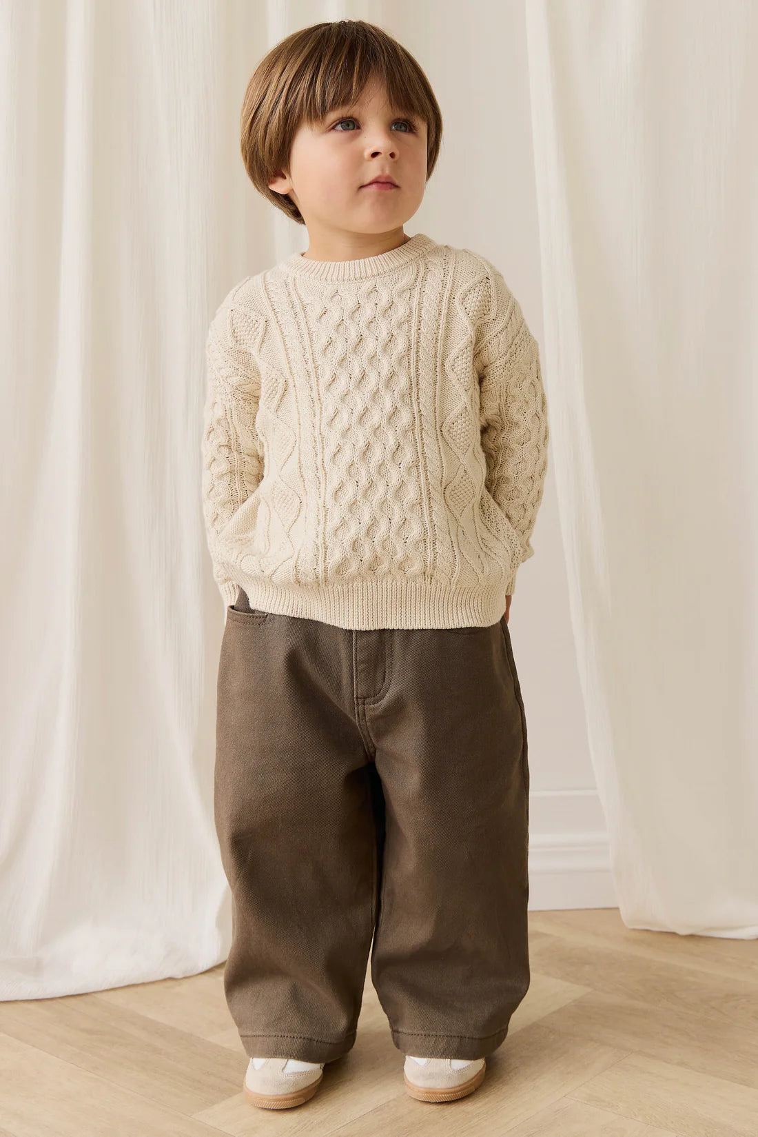 Sawyer Knit Jumper-Vanilla
