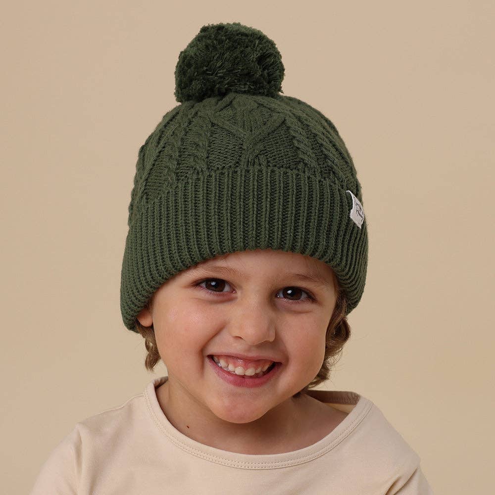 Olive Organic Baby Knit Beanie