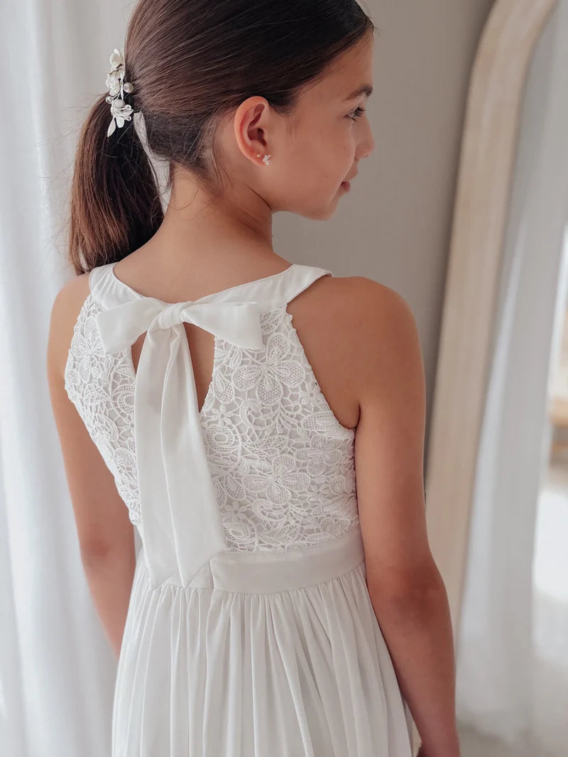 Inka Girls White Dress - Size 10