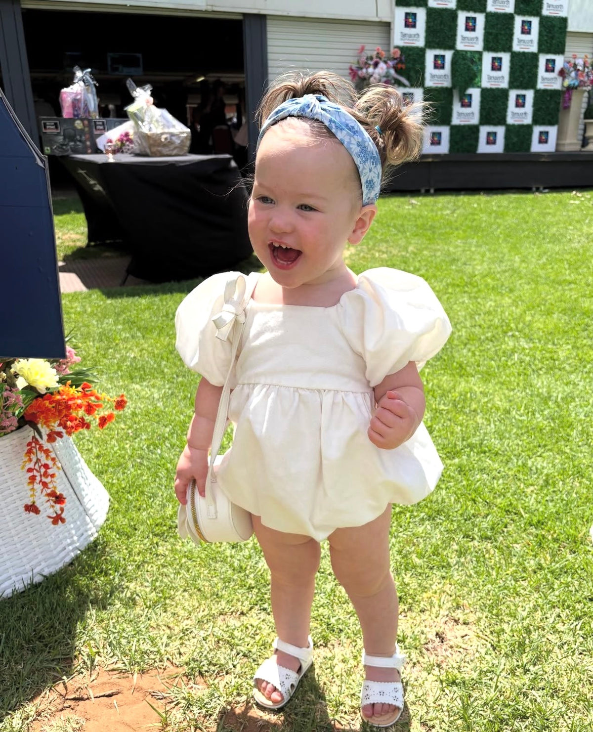 Grace Tie Back Romper - Ecru