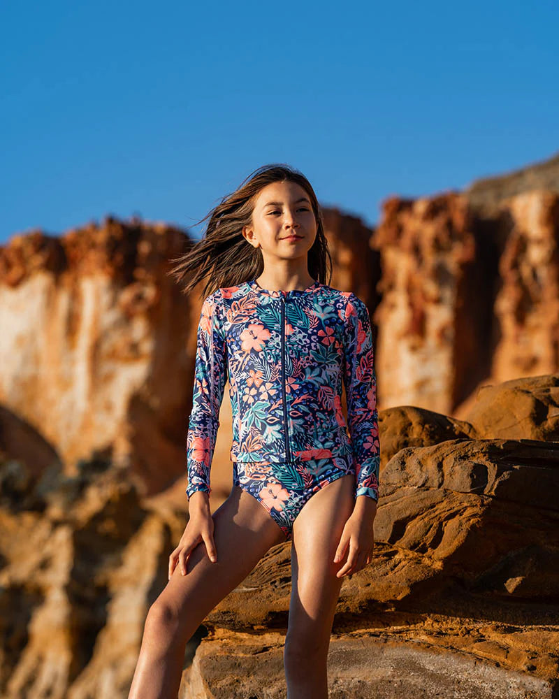 COCO PRINT LS 3 PIECE SWIM SET 8-14 YRS