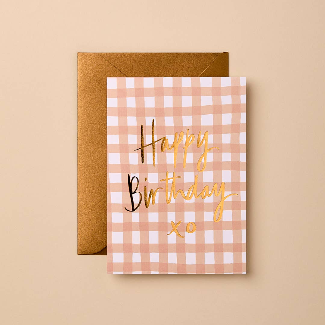 Luxury Birthday Card | Hand-Lettered Gold Foil Finish
