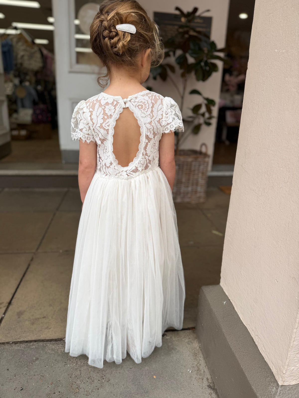 Serenade Girls Ivory Lace Dress
