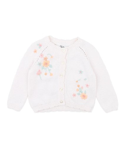 FERN HAND EMB. ORGANIC CARDIGAN