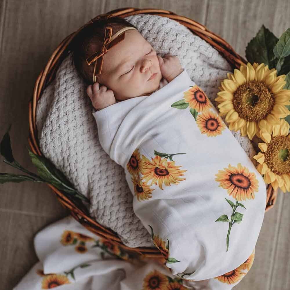 Organic baby wrap sunflower wrap at Tajoh & GG