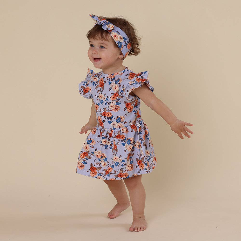 Vintage Blossom Short Sleeve Organic Dress