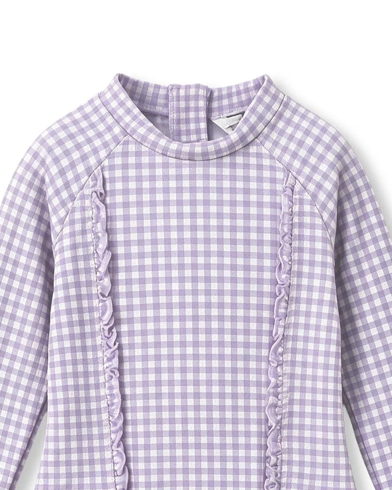 Kids gingham purple swimmers at Tajoh and gg