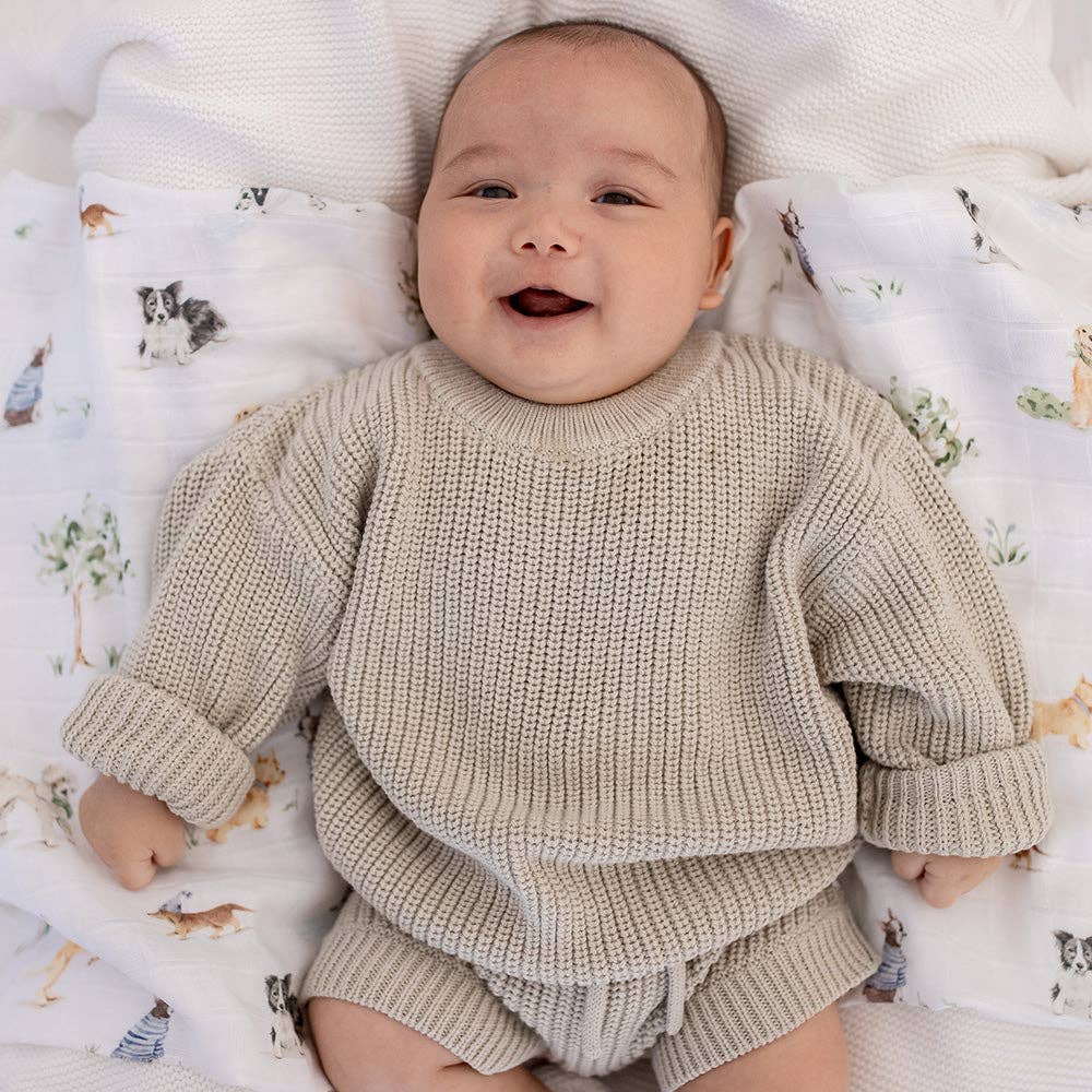 Pistachio Oversized Cotton Knit Jumper
