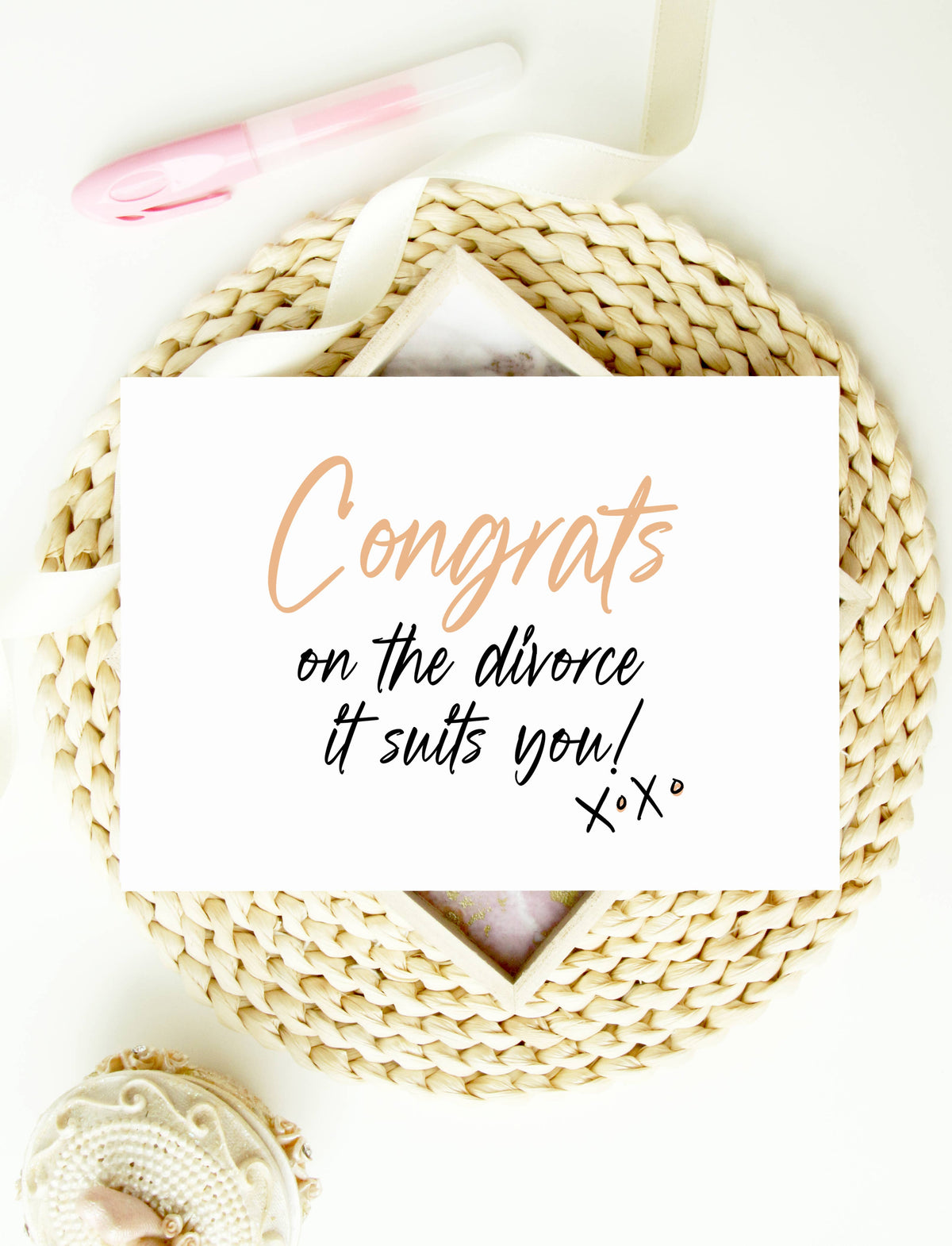 Divorce Break Up Card For Friends and Sister