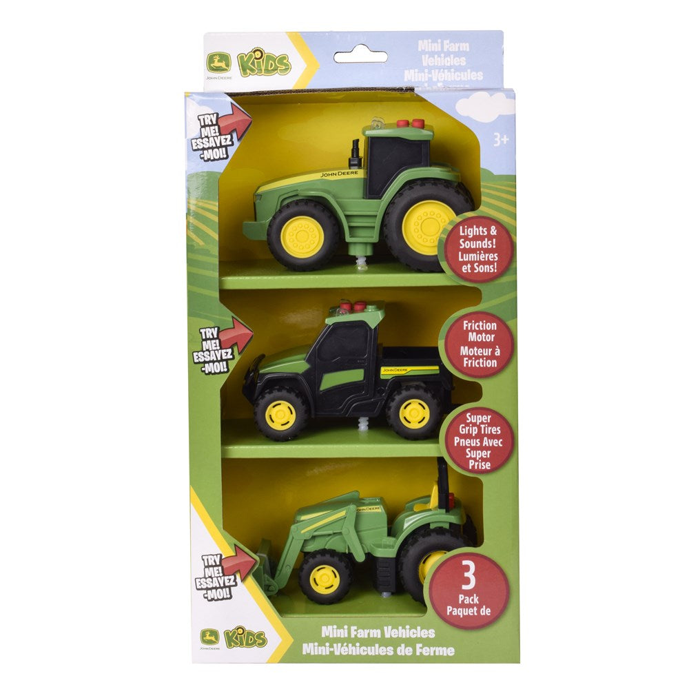 JOHN DEERE LIGHTS & SOUND MINI TRACTORS 3-PACK