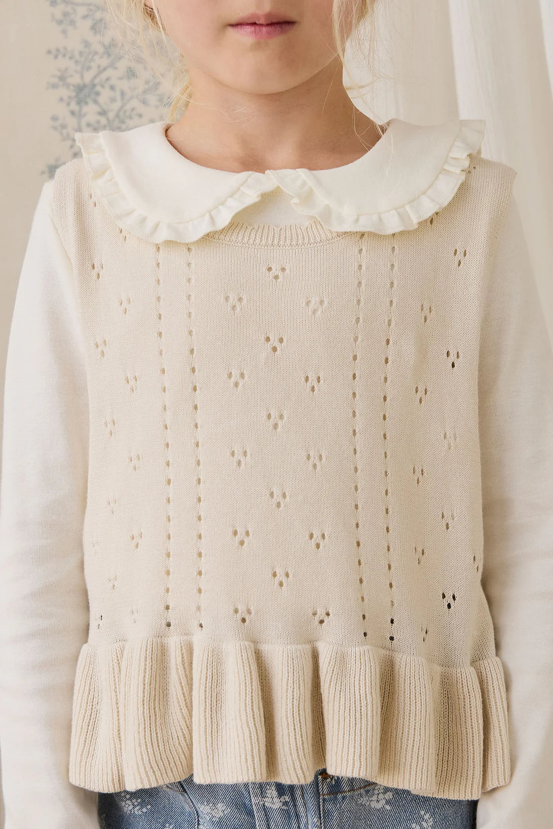 Organic Cotton Rib Adelaide Top - Parchment