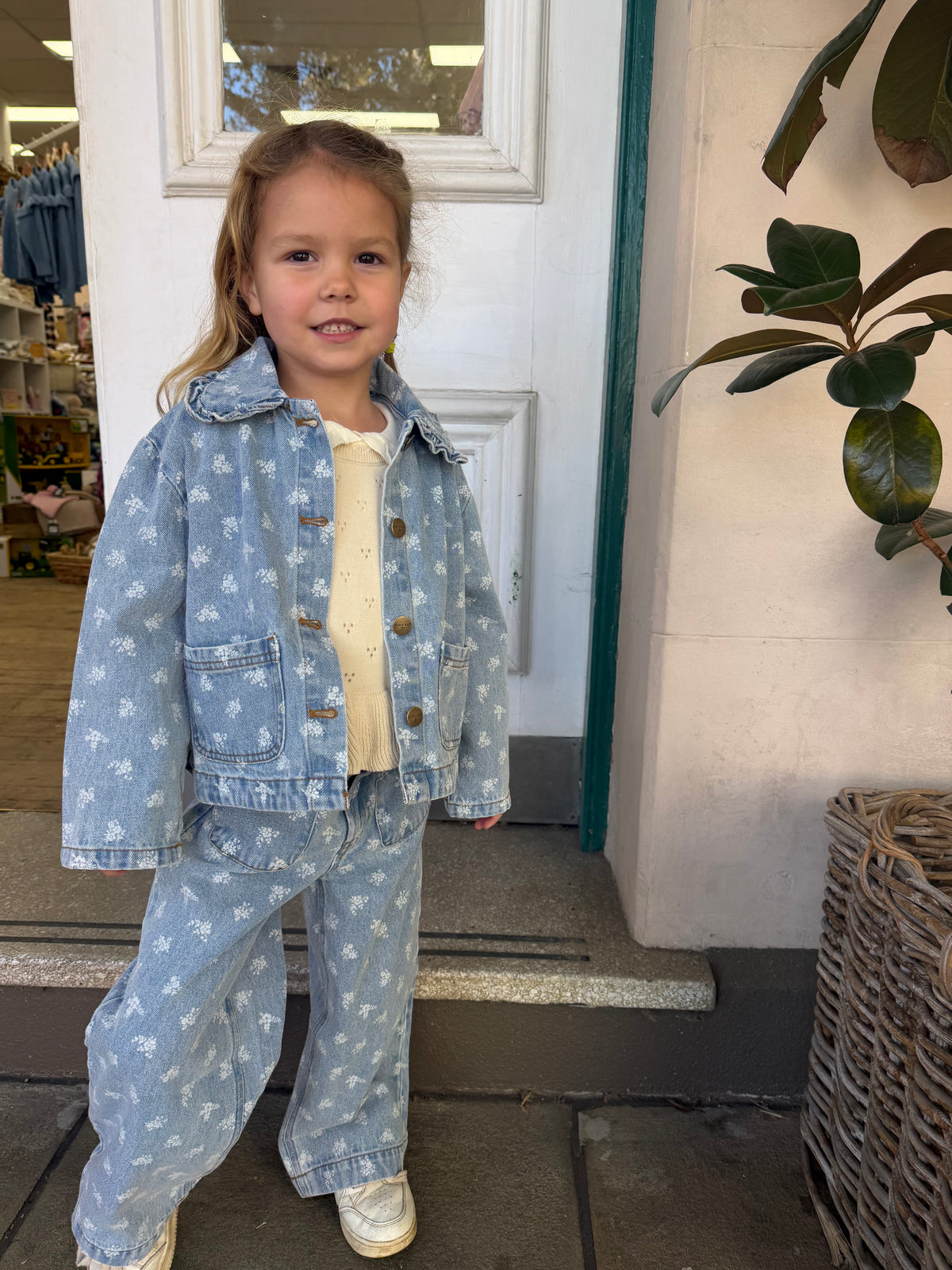 Malani Floral Jacket Kids Denim Jacket at Tajoh & GG