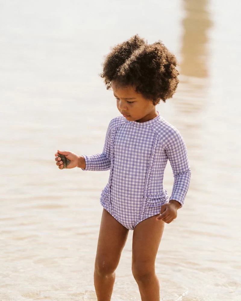 Purple gingham swimmers at Tajoh and gg
