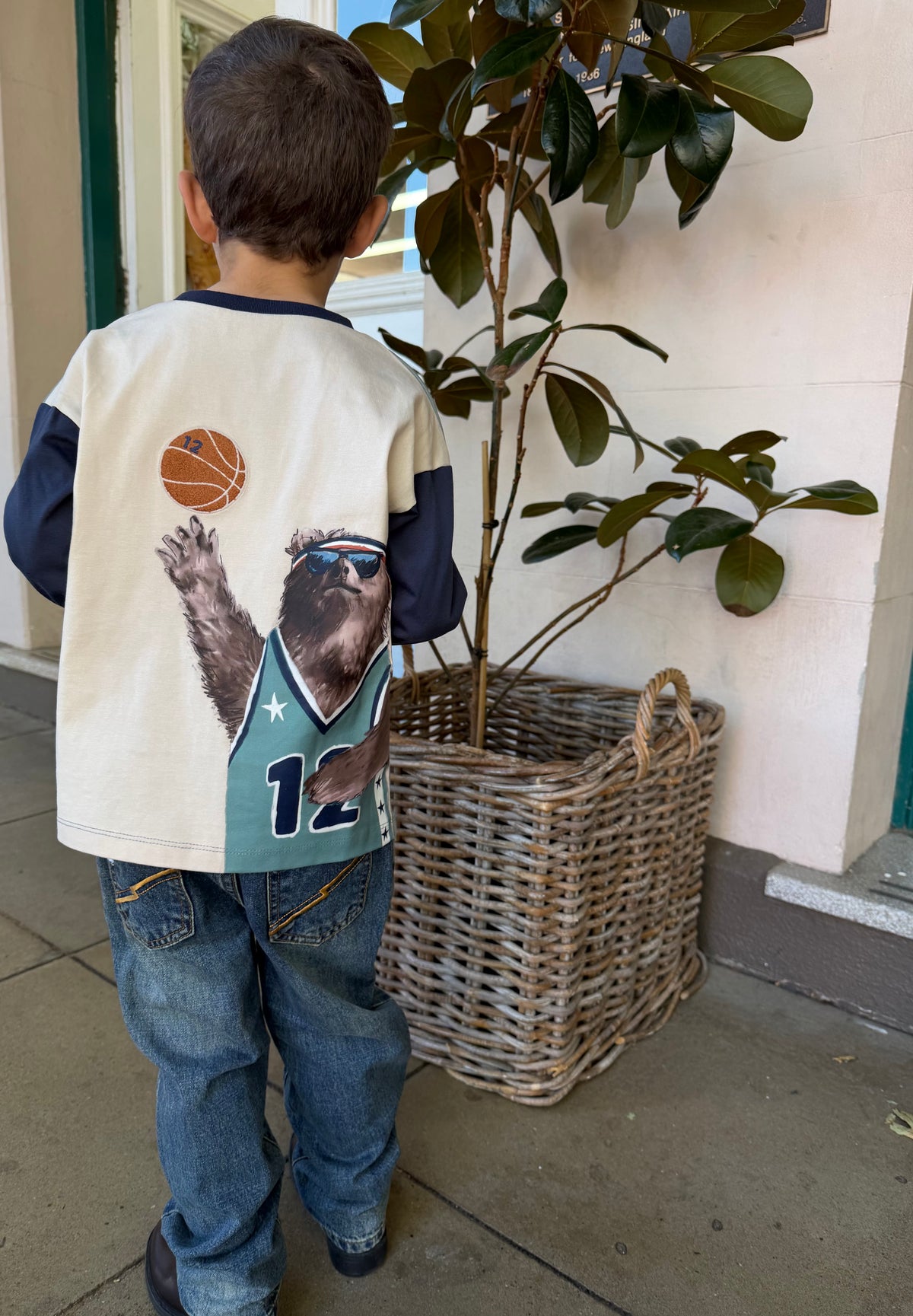 WILD SIDE BASKETBALL LS TEE 3-7 YRS