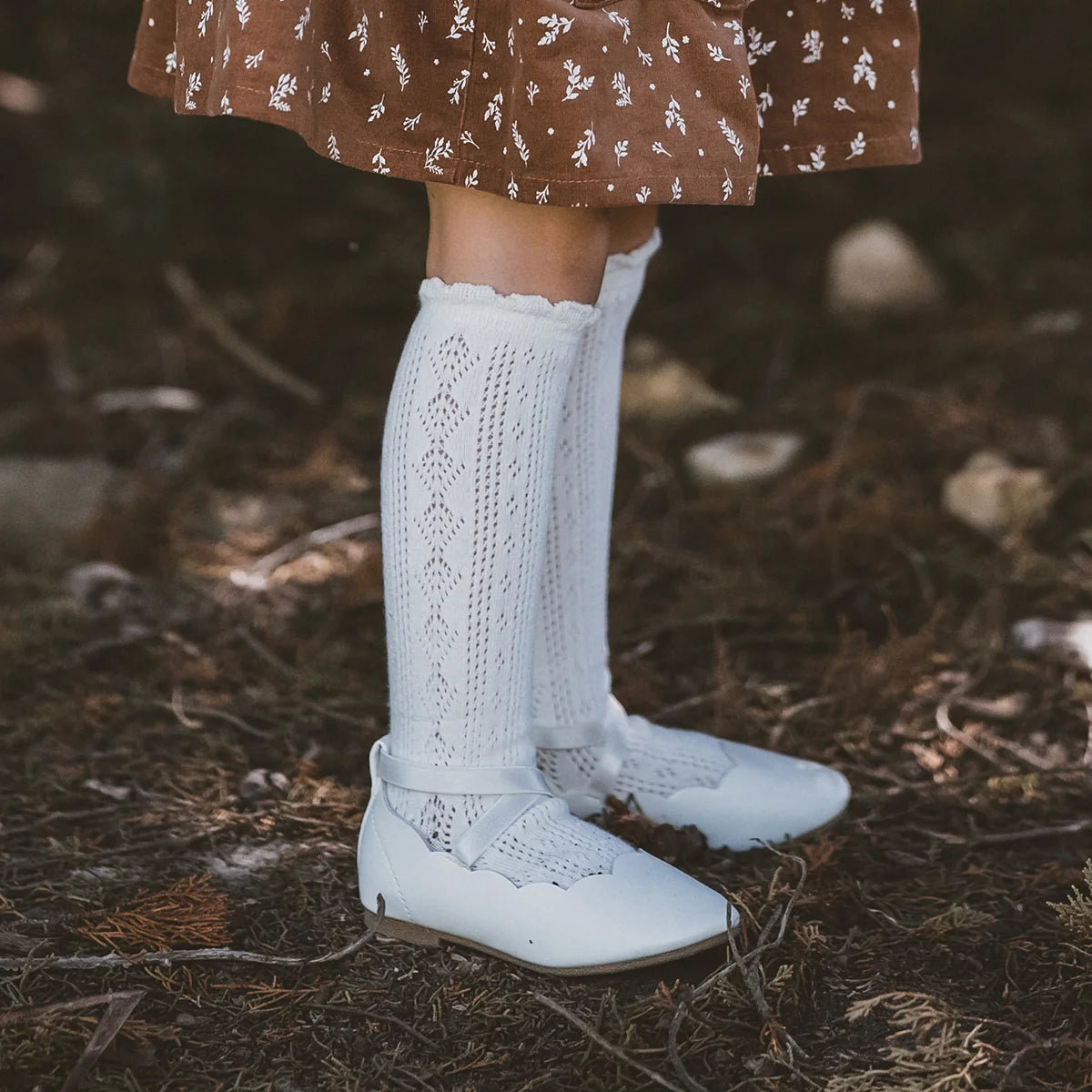 Baby girls organic knee high socks at Tajoh & GG