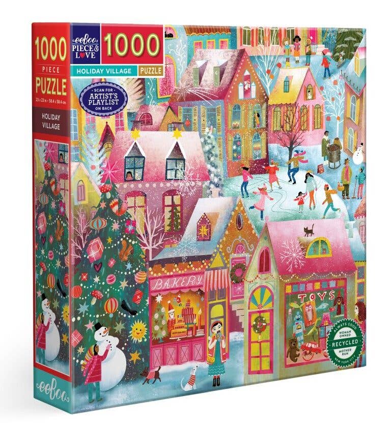 EeBoo 1000 Pc Puzzle - Holiday Village