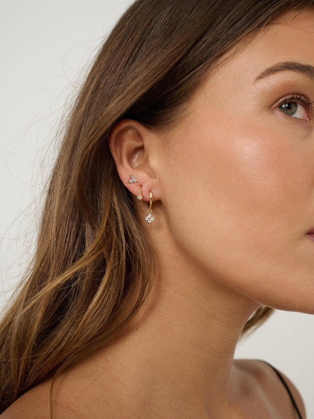 Celin Gold Plated Stacker Earring Set