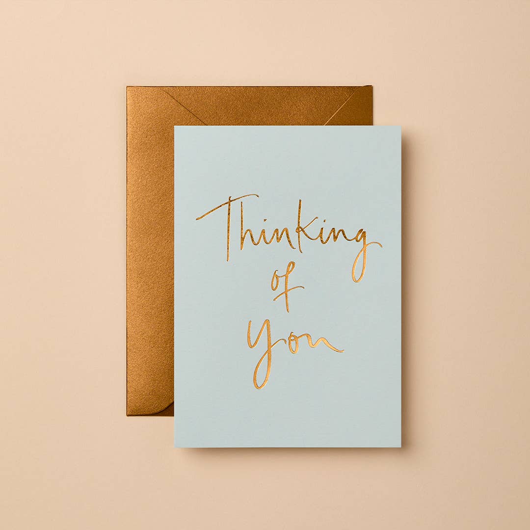 Thinking Of You Greeting Card | Luxury Gold Foil Design