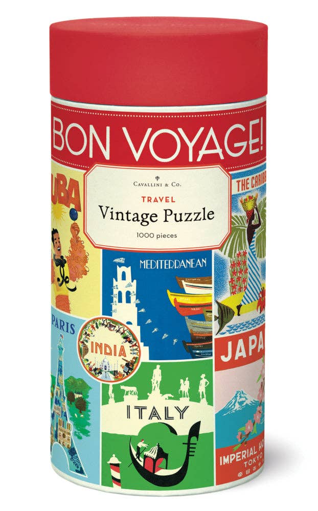 Cavallini - 1000 Pc Puzzle Vintage Travel