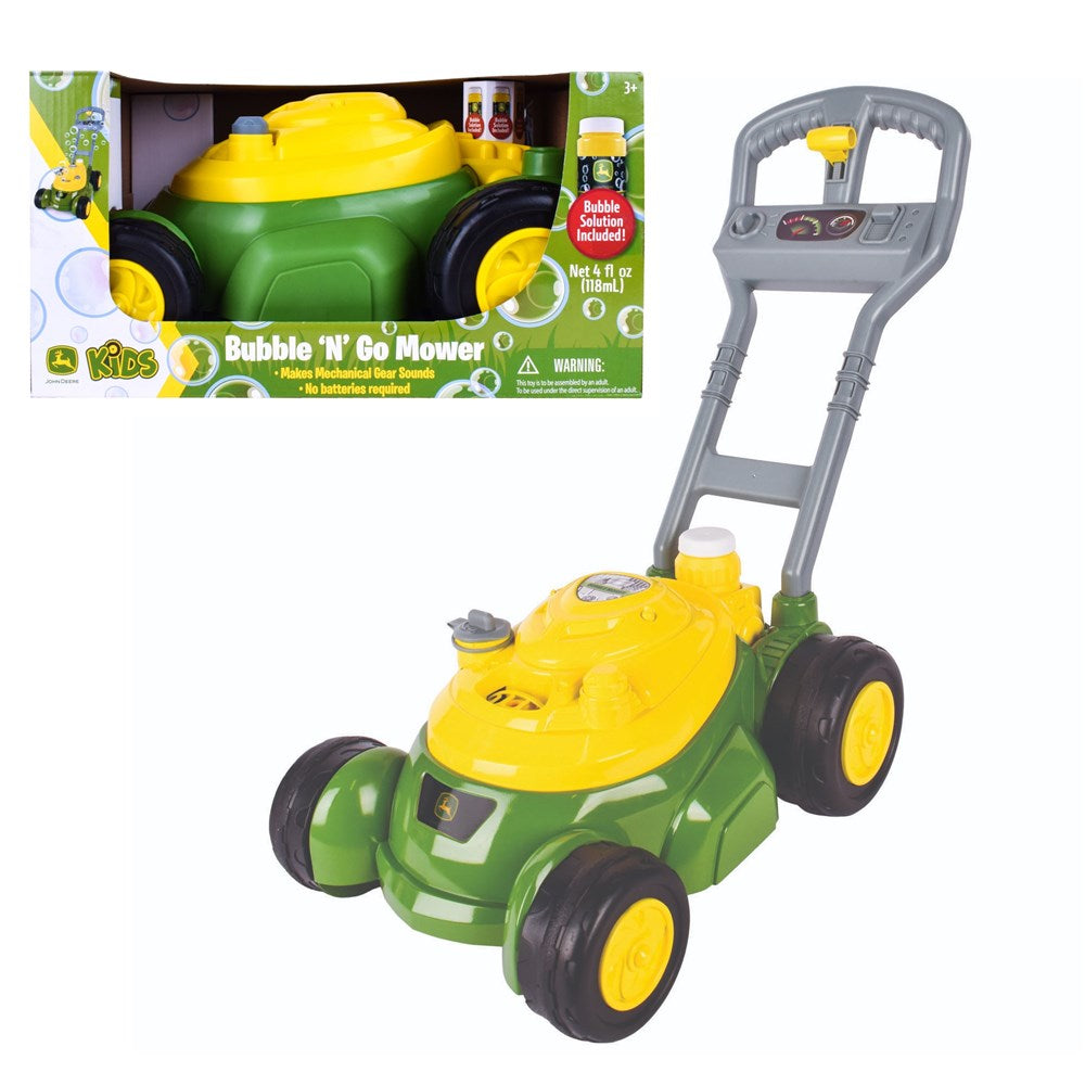 JOHN DEERE BUBBLE 'N' GO MOWER COMBO (NO BATTERIES REQUIRED