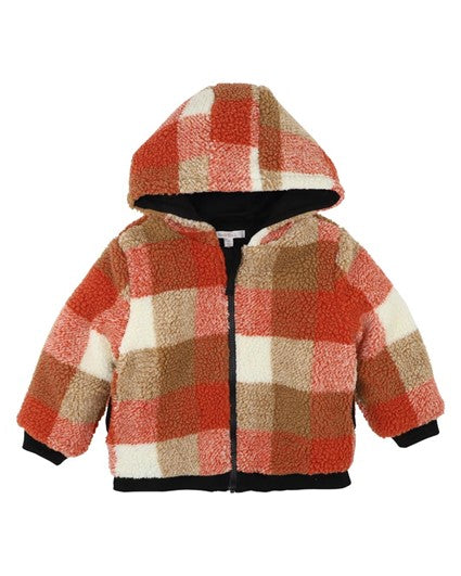 MR FOX SHERPA CHECK JACKET 3-7 YRS