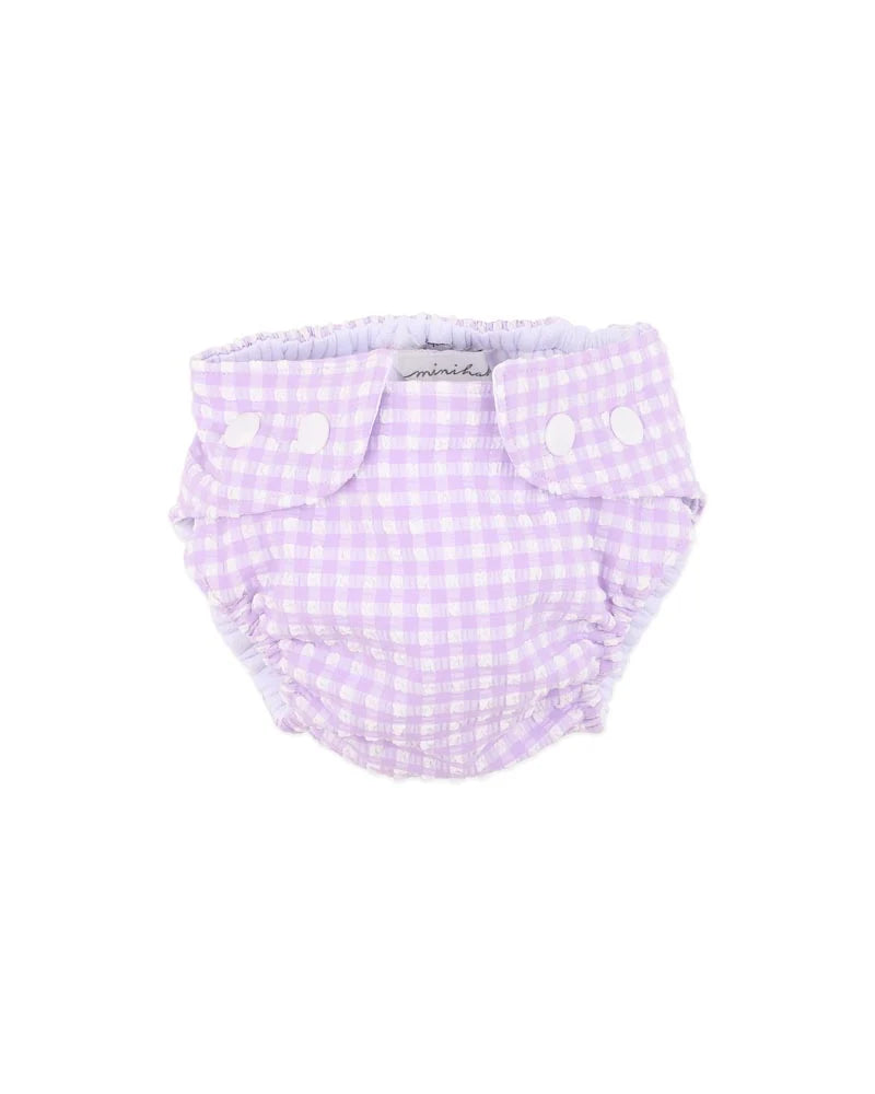 Purple aqua nappy baby swim nappy at Tajoh and gg