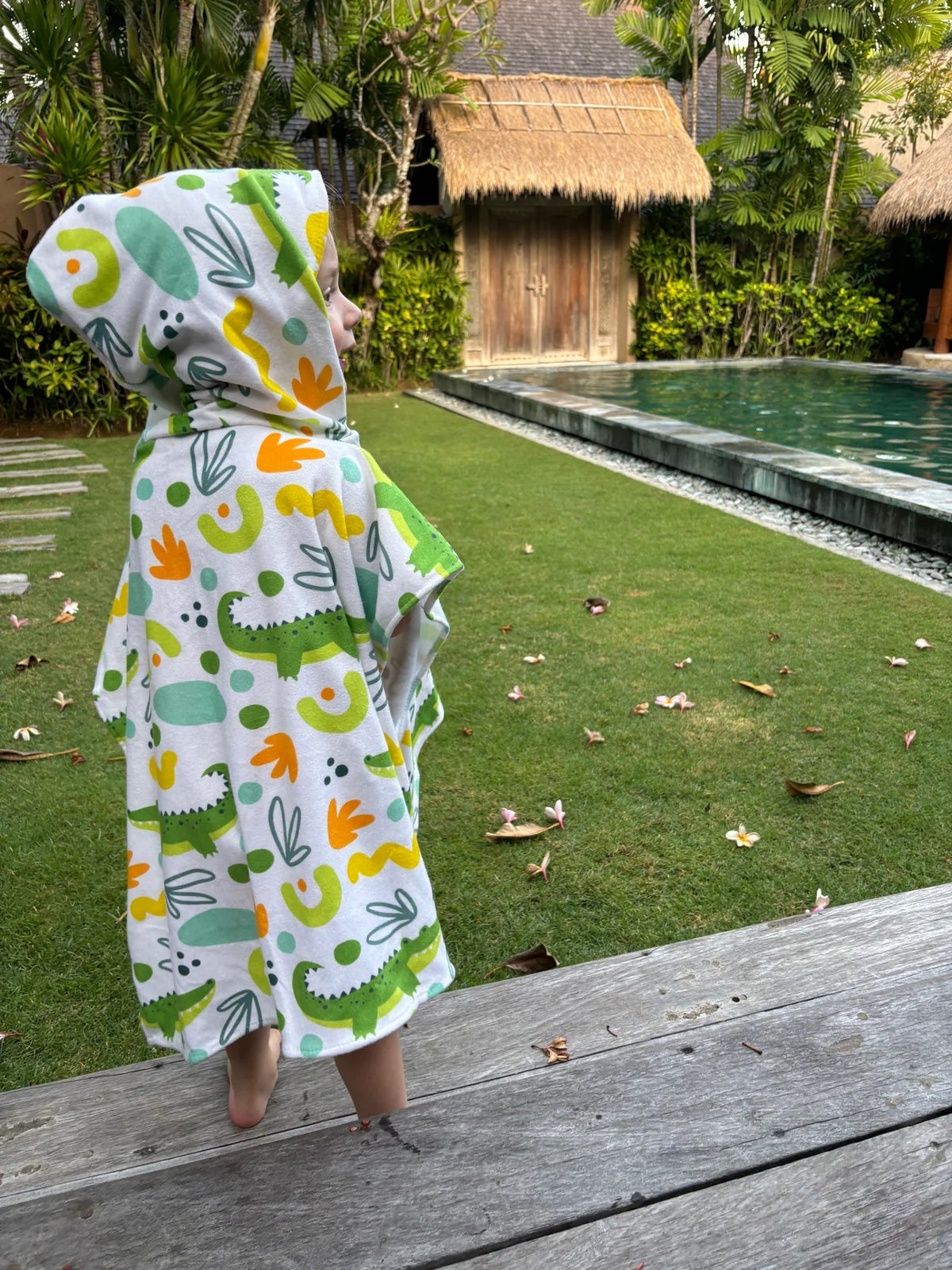 Hooded Beach Towel | Crocodilly | Small 0-3Y