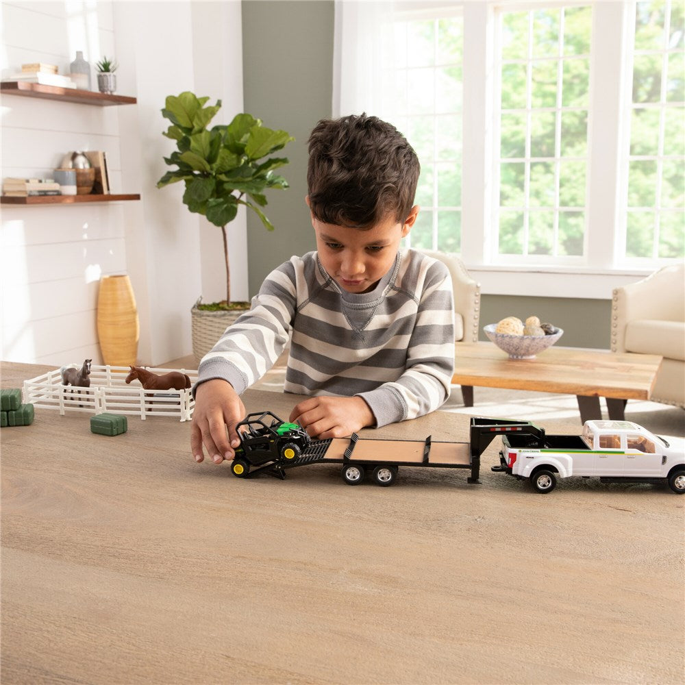 1:32 JD RSX860I GATOR HAULING SET W/FORD PICKUP AND TRAILE