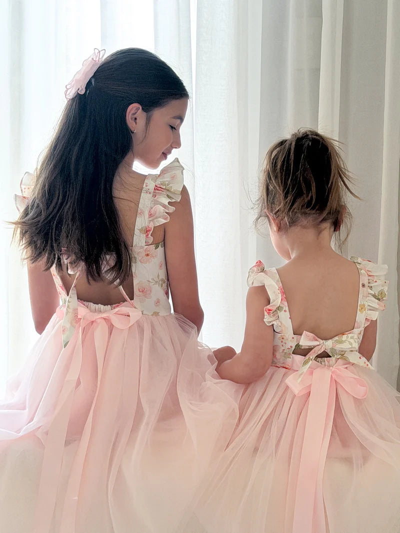 Audrey Rose Girls Tulle Dress - Light Pink - Size 4