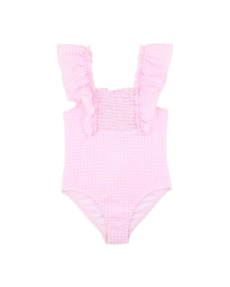 Pink gingham swimmers at Tajoh and gg
