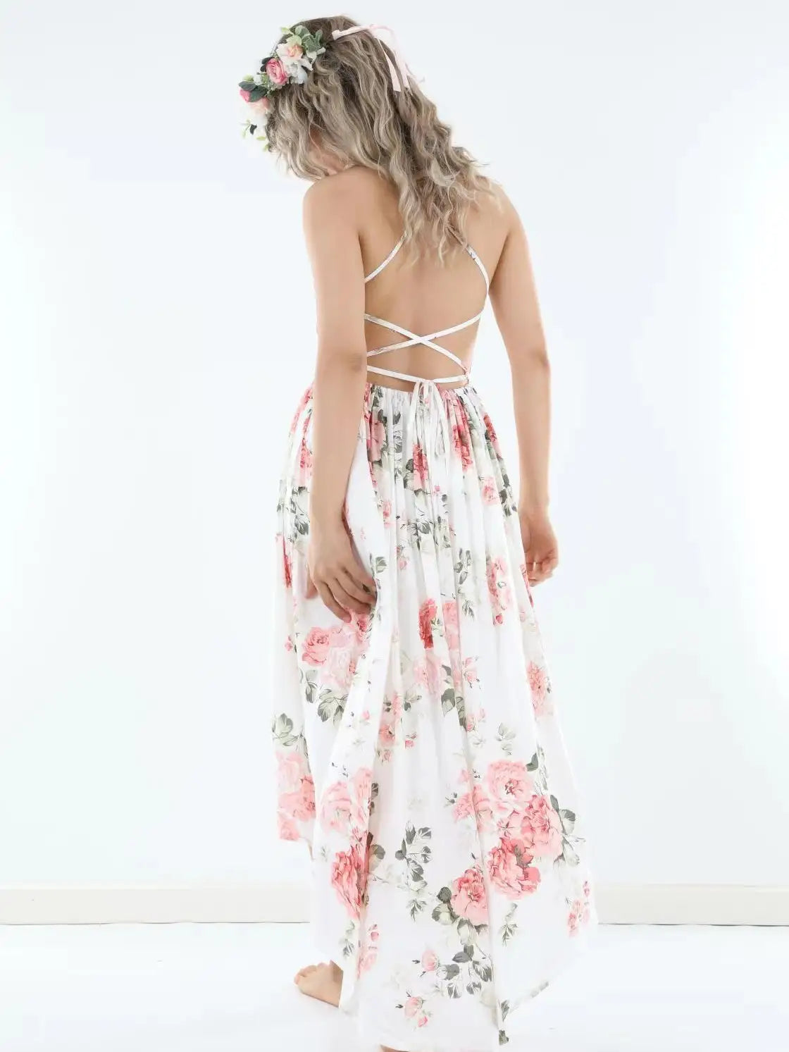 Lola Floral High Low Girls Dress
