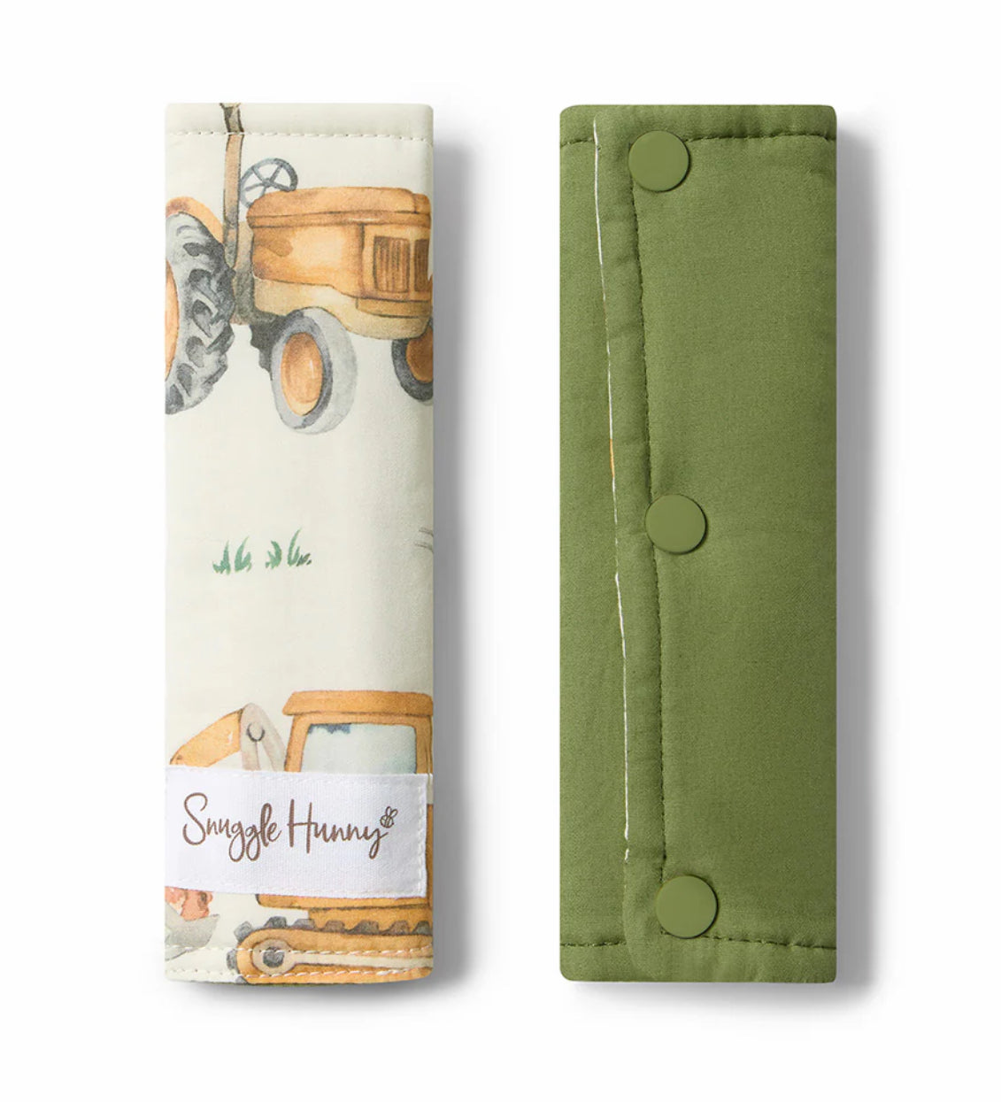 Diggers & Tractors Universal Reversible Pram Strap Covers