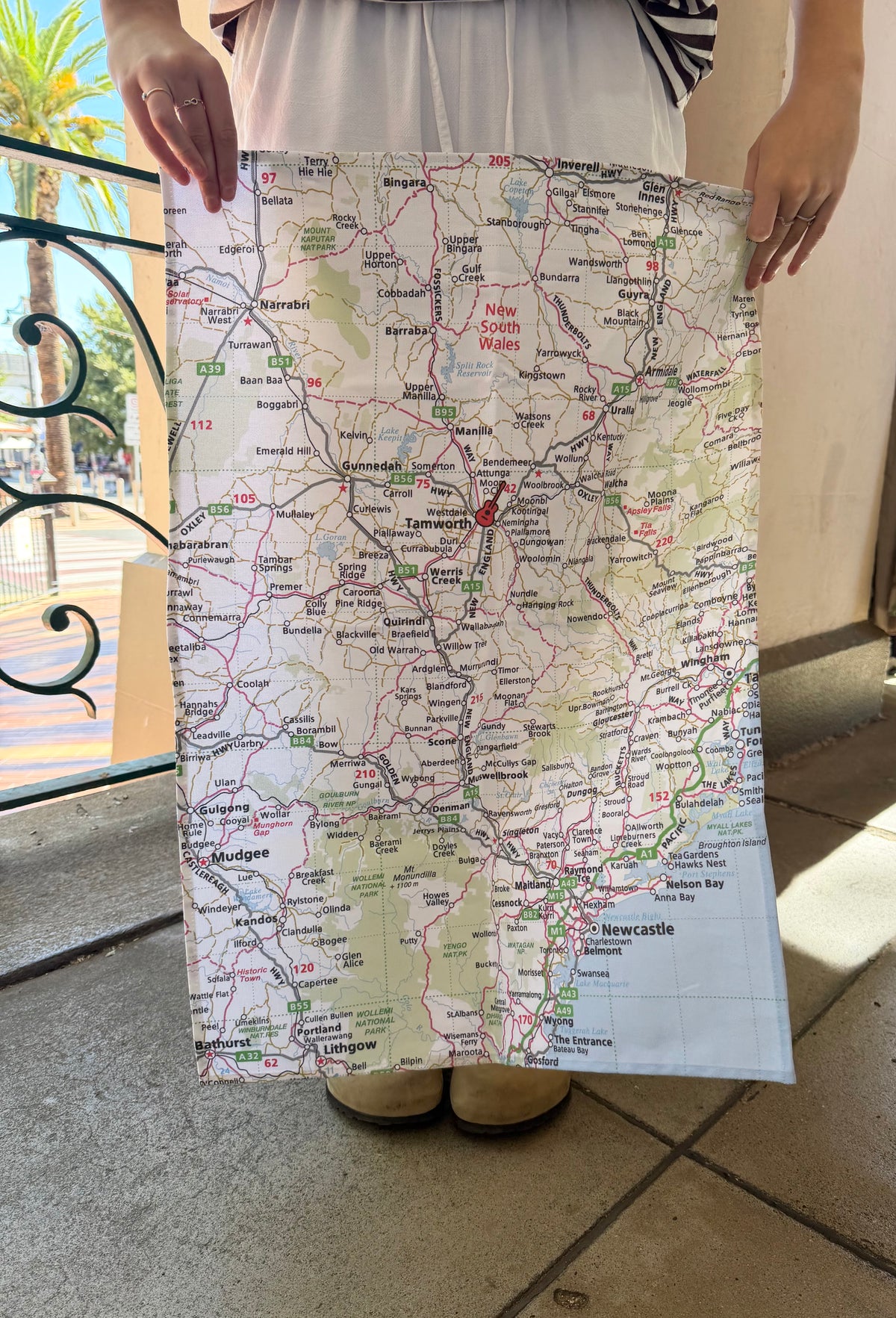 Tamworth Map Tea Towel