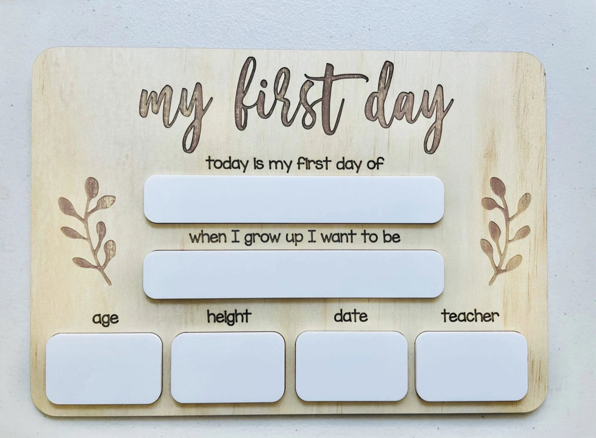 First Day of School Board