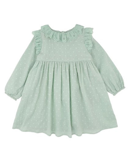 FERN ORGANIC DOBBY DRESS 0-7 YRS