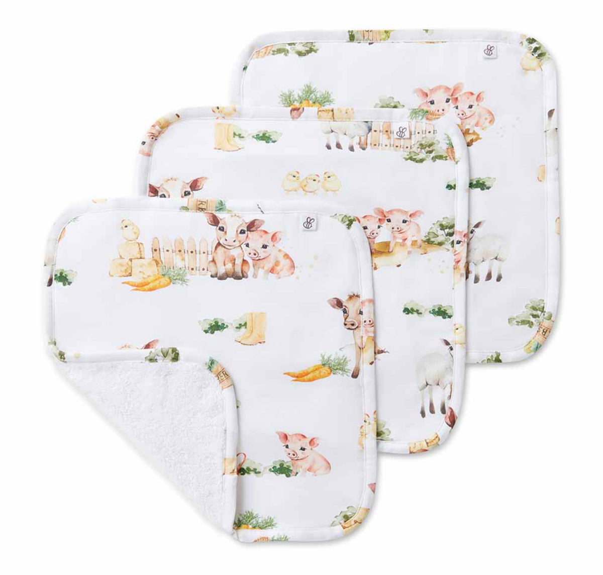 Farm Organic Wash Cloths - 3 Pack