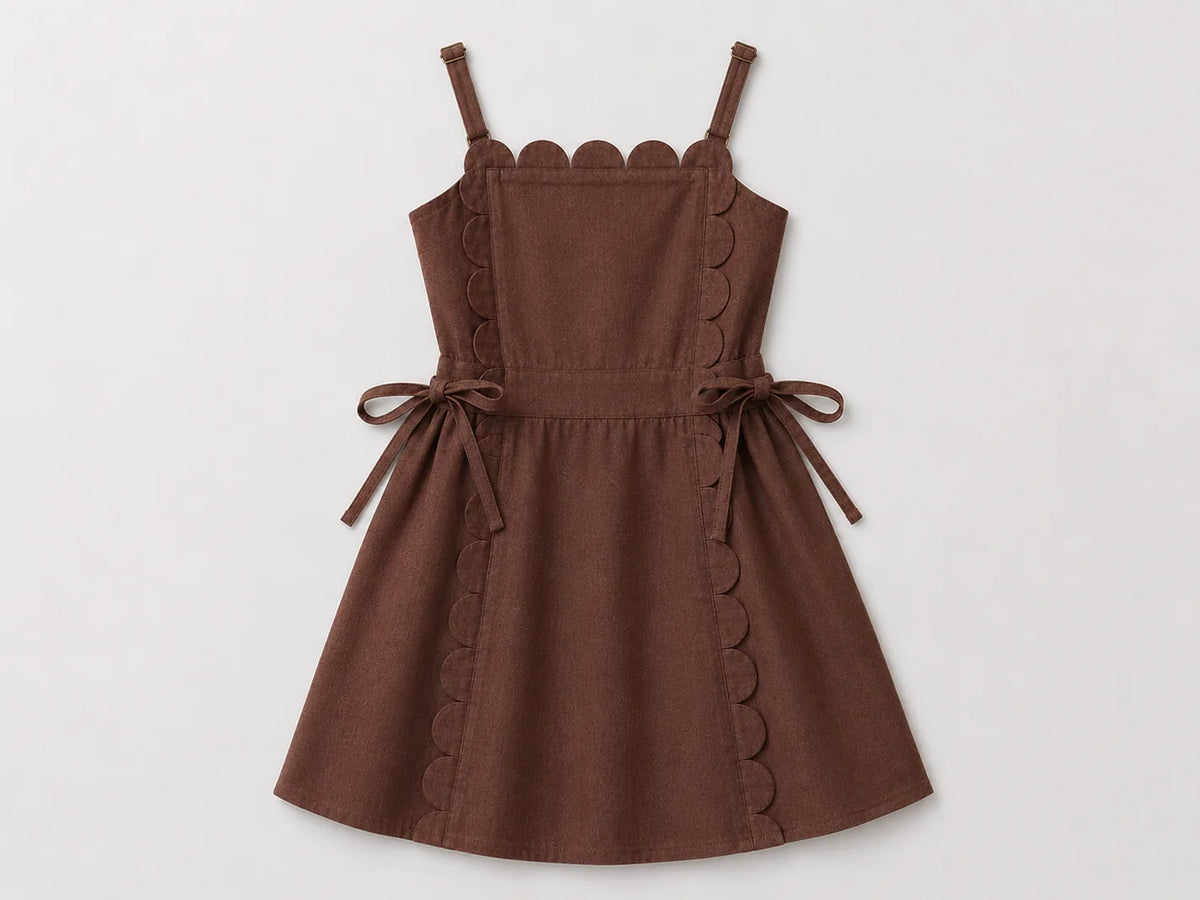 The Freya Linen Dress Brown