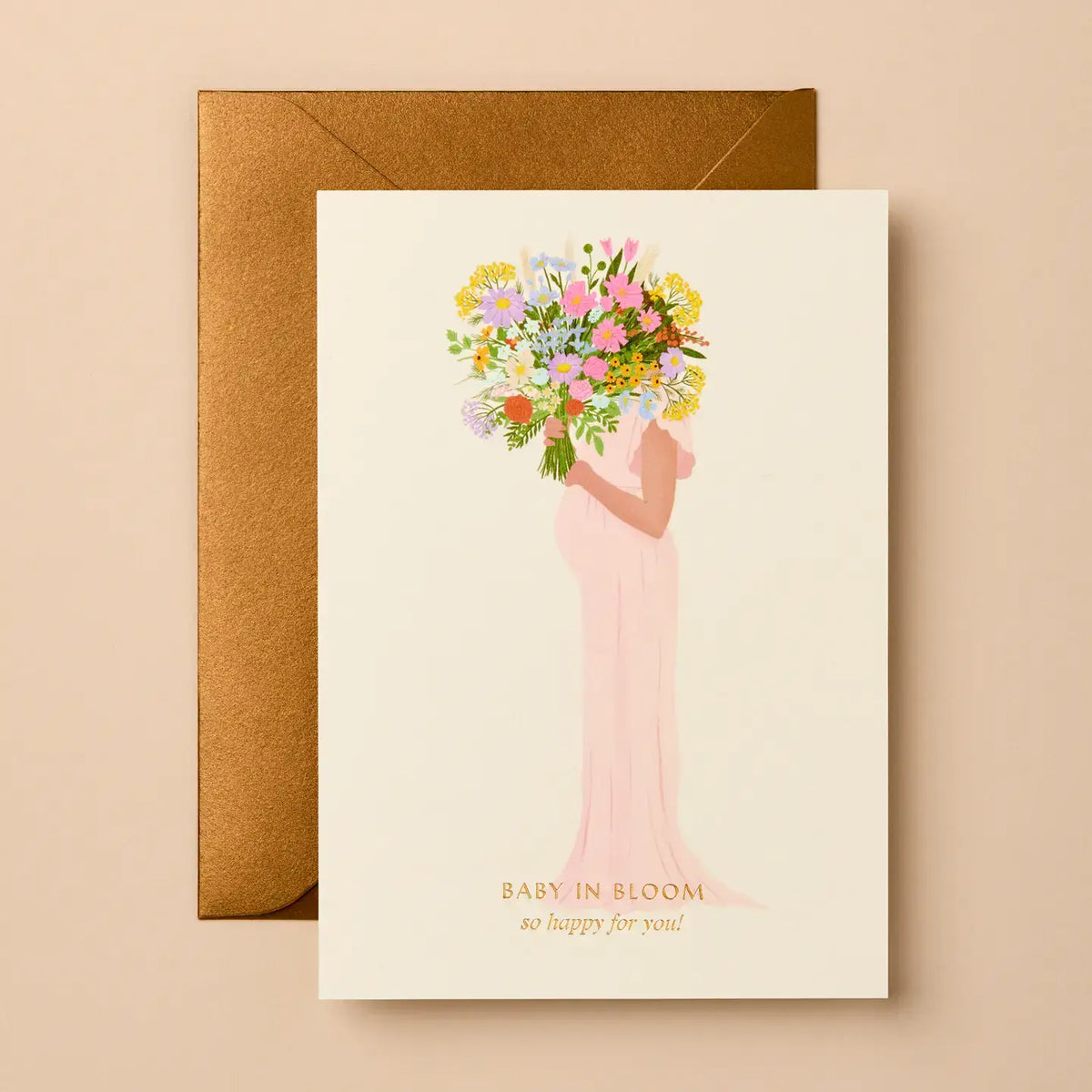 Baby Foil Greeting Card | Eco-Friendly, Illustrated, Blank