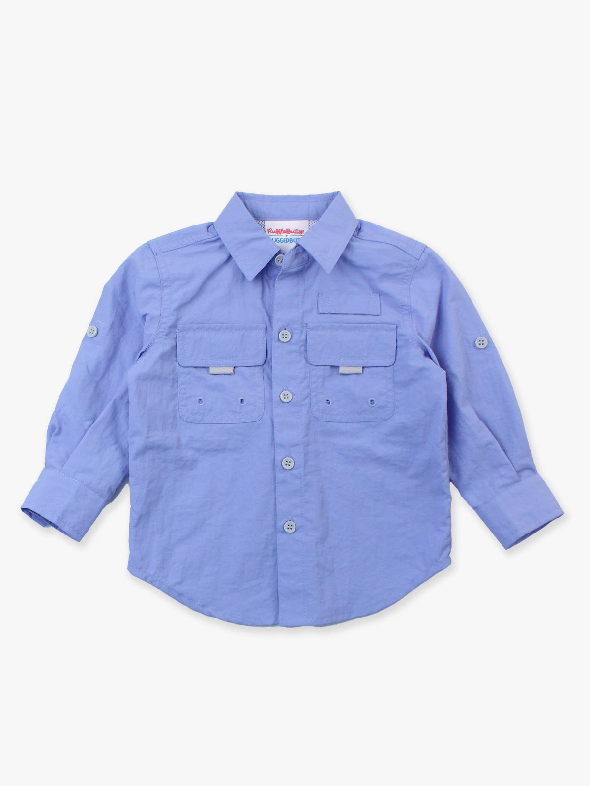Boys Periwinkle Blue Sun Protective Button Down Shirt