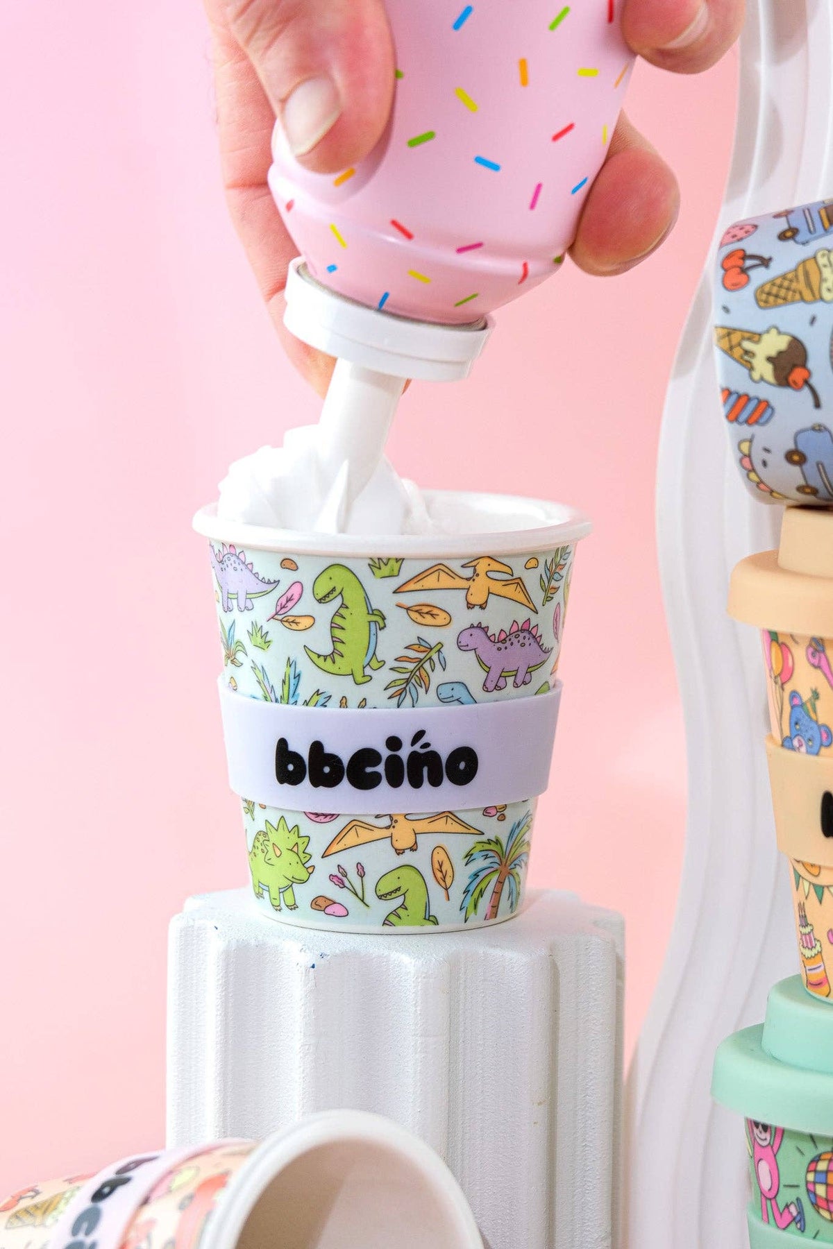 Sip-a-saurus Babycino Cup - 120ml (STRAW INCLUDED)