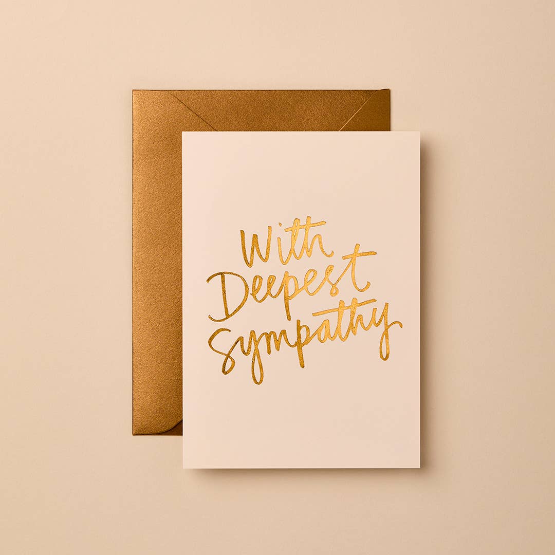 Sympathy Greeting Card | Modern Gold Foil Stationery