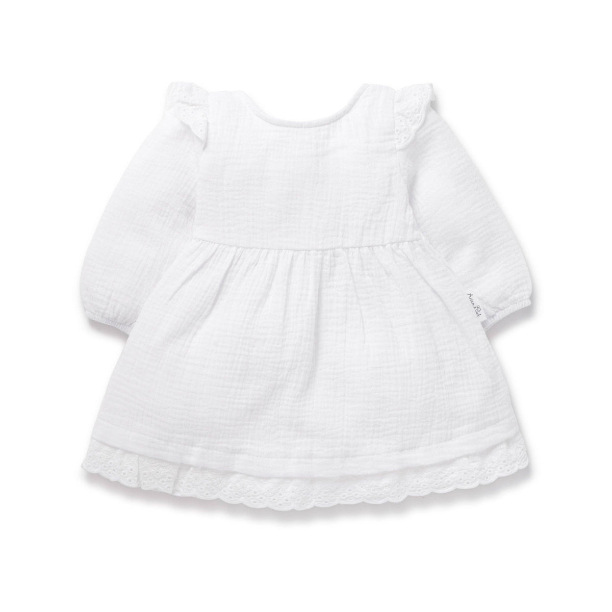 White Muslin Flutter Dress